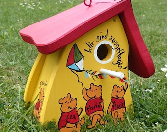 Vogelhaus | Kindergarten Abschiedsgeschenk -  Nistkasten "Puh der Bär"