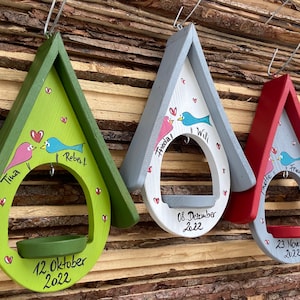 Money gift packaging, colorful feeding station for fat balls and bird food - Original Vogelvilla
