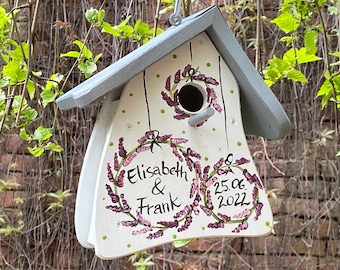 Birdhouse | Wedding gift, Bird villa money gift, Gift for the wedding, Customizable, Gift for the bridal couple, weatherproof