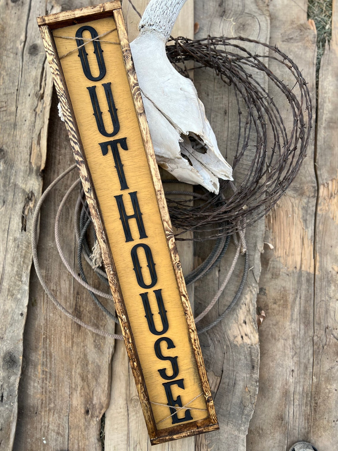 Outhouse Custom Wood Signs Wooden Sign Art Embellished Etsy