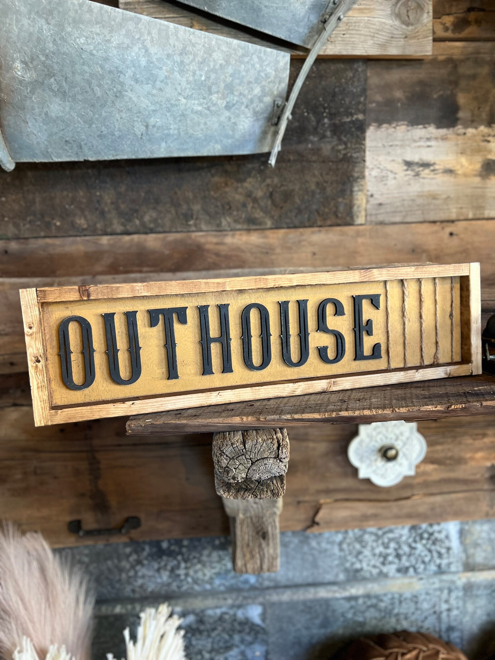 Outhouse Custom Wood Signs Wooden Sign Art Embellished Etsy