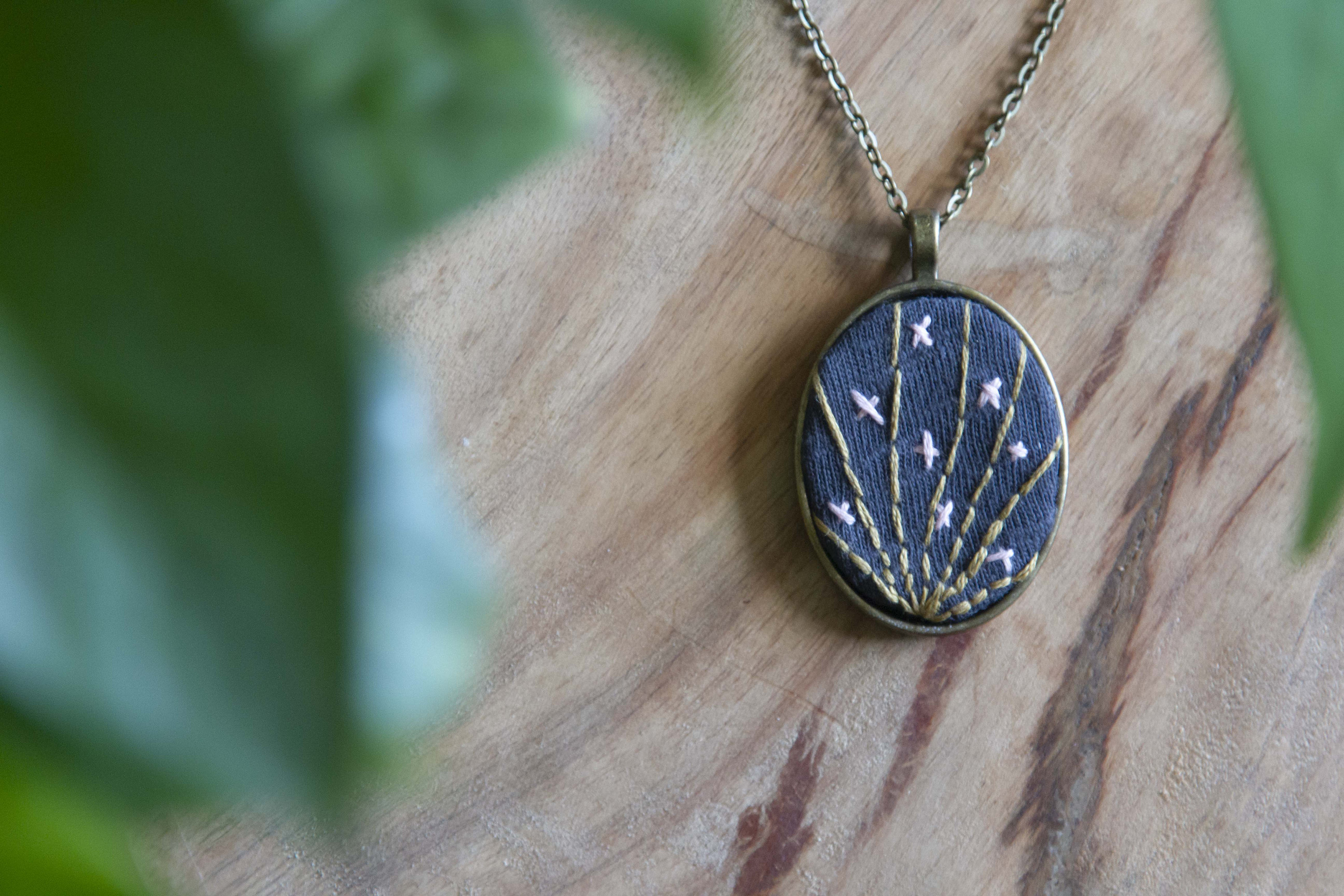 Necklace embroidered necklace embroidered pendant one of a  etsy Necklace embroidered necklace embroidered pendant one of a  etsy