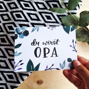 Postkarte "Du wirst Opa", Schwangerschaft, Geburt, Großeltern