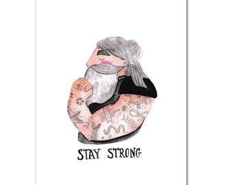 Poster "Stay Strong", Prints, Tattoos, Seemann