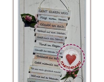 Schild - Geht Euren Weg - Geschenk Hochzeit - zur Hochzeit - Boho - Brautpaar - Hochzeitsgeschenk - give-away - Trauzeuge - Trauzeugin