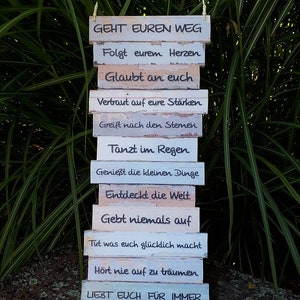 Schild Geht Euren Weg Geschenk Hochzeit zur Hochzeit Boho Brautpaar Hochzeitsgeschenk give-away Trauzeuge Trauzeugin Bild 5