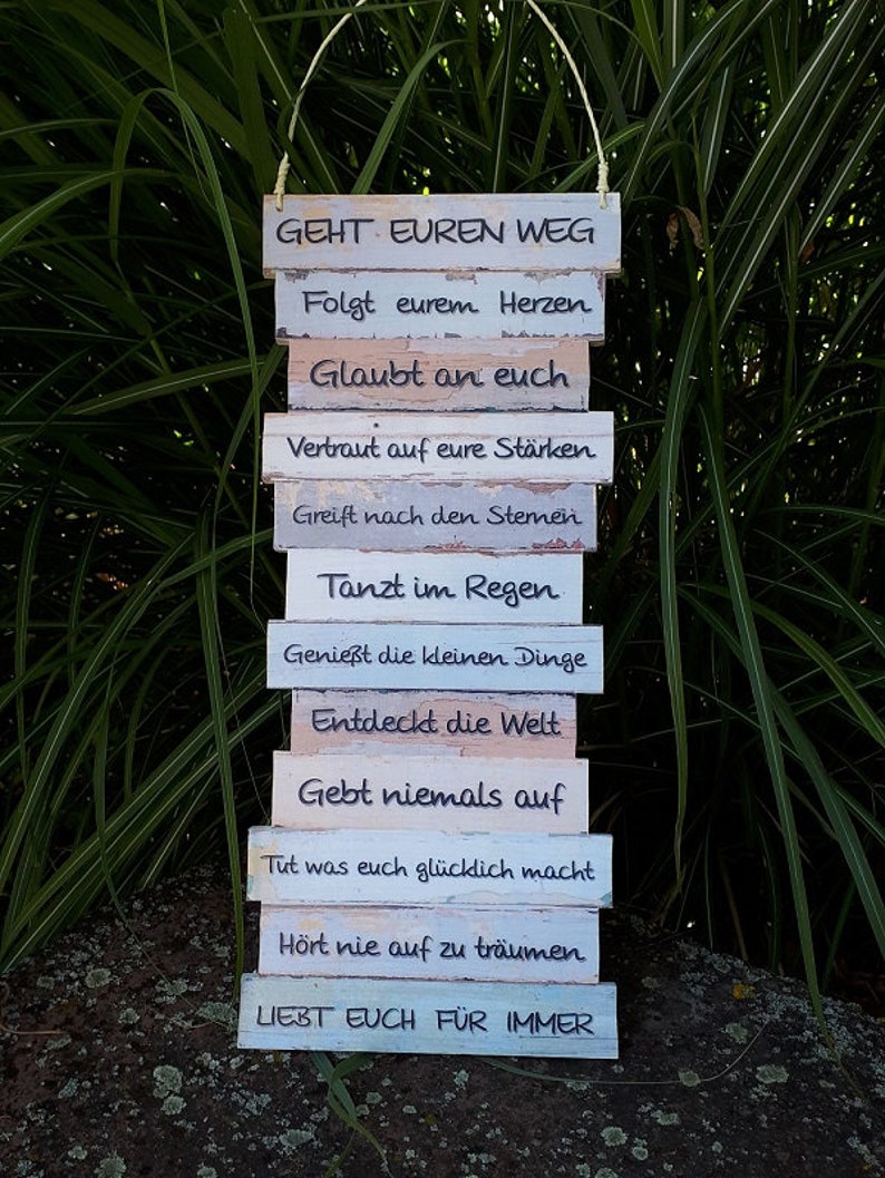 Schild Geht Euren Weg Geschenk Hochzeit zur Hochzeit Boho Brautpaar Hochzeitsgeschenk give-away Trauzeuge Trauzeugin Bild 5