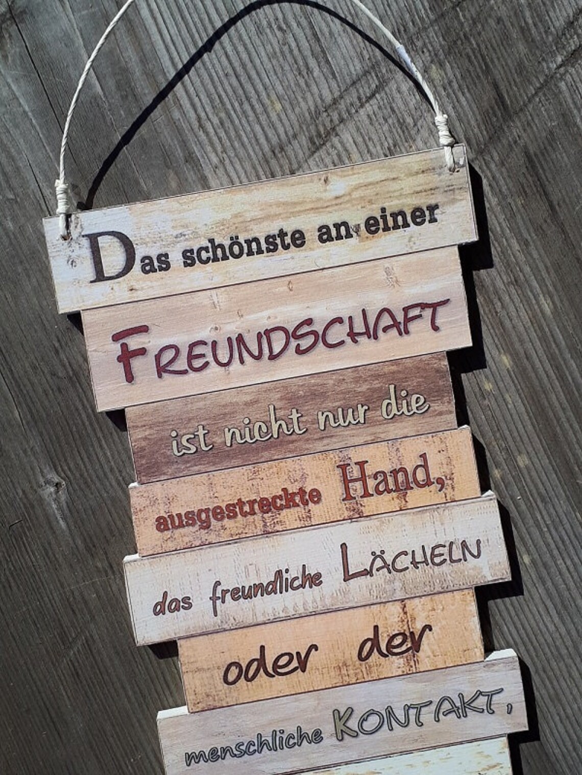 Schild Freundschaft beige/braun beste Freundin für Etsy