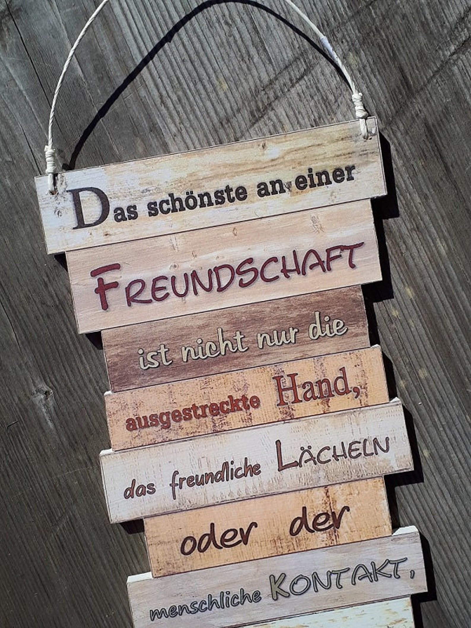 Schild Freundschaft beige/braun beste Freundin für Etsy