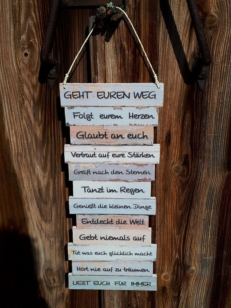 Schild Geht Euren Weg Geschenk Hochzeit zur Hochzeit Boho Brautpaar Hochzeitsgeschenk give-away Trauzeuge Trauzeugin Bild 2