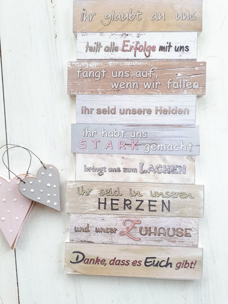 Dekoschild Mama & Papa wir haben euch so lieb Geschenk Etsy