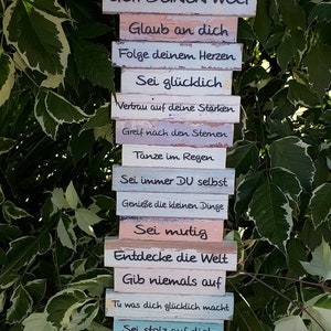 Schild Geh Deinen Weg Original pastell Schild Dekoschild Einschulung Taufe Schulanfang Kinderzimmer Weihnachtsgeschenk Bild 6