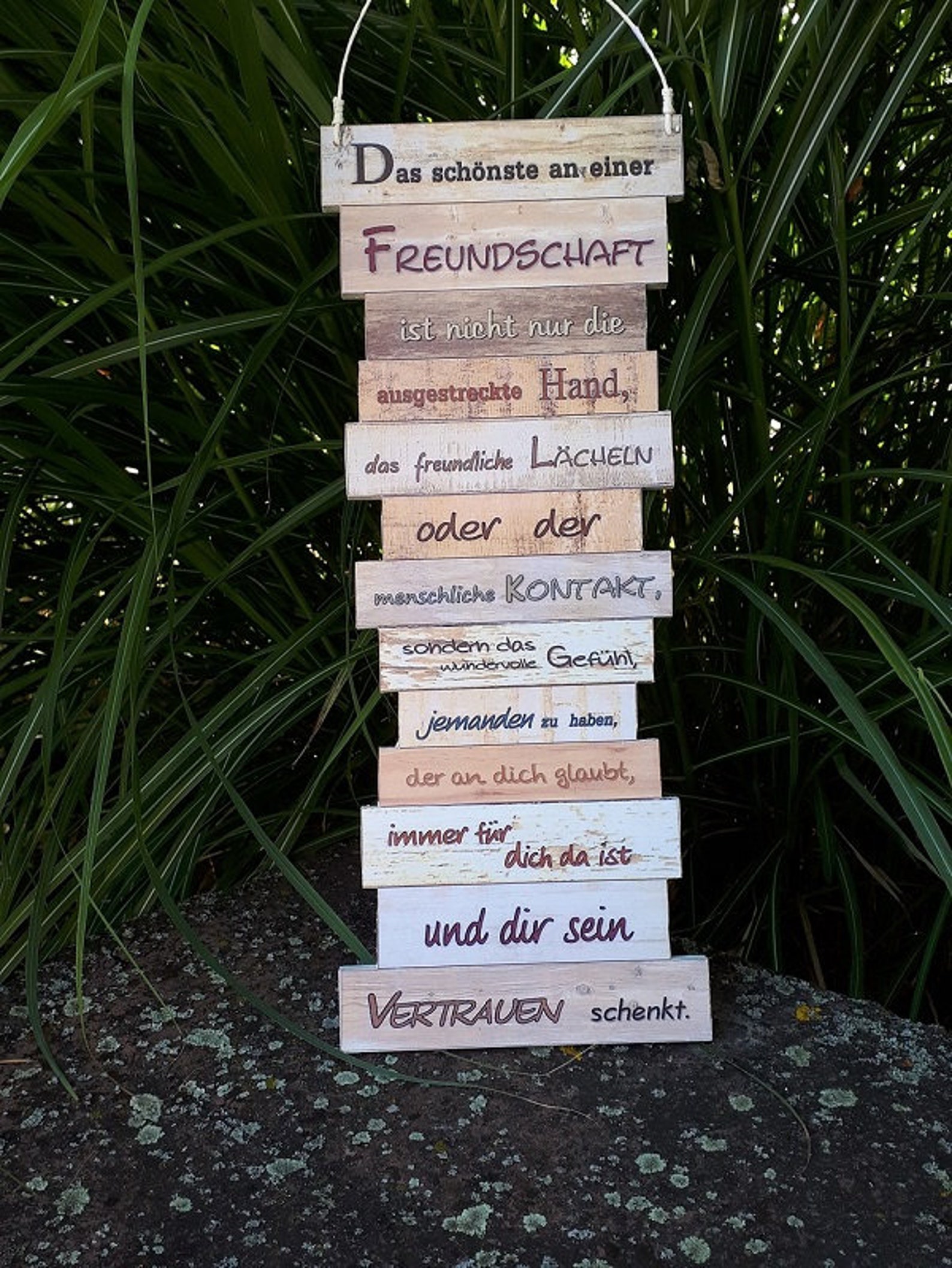 Schild Freundschaft beige/braun beste Freundin für Etsy