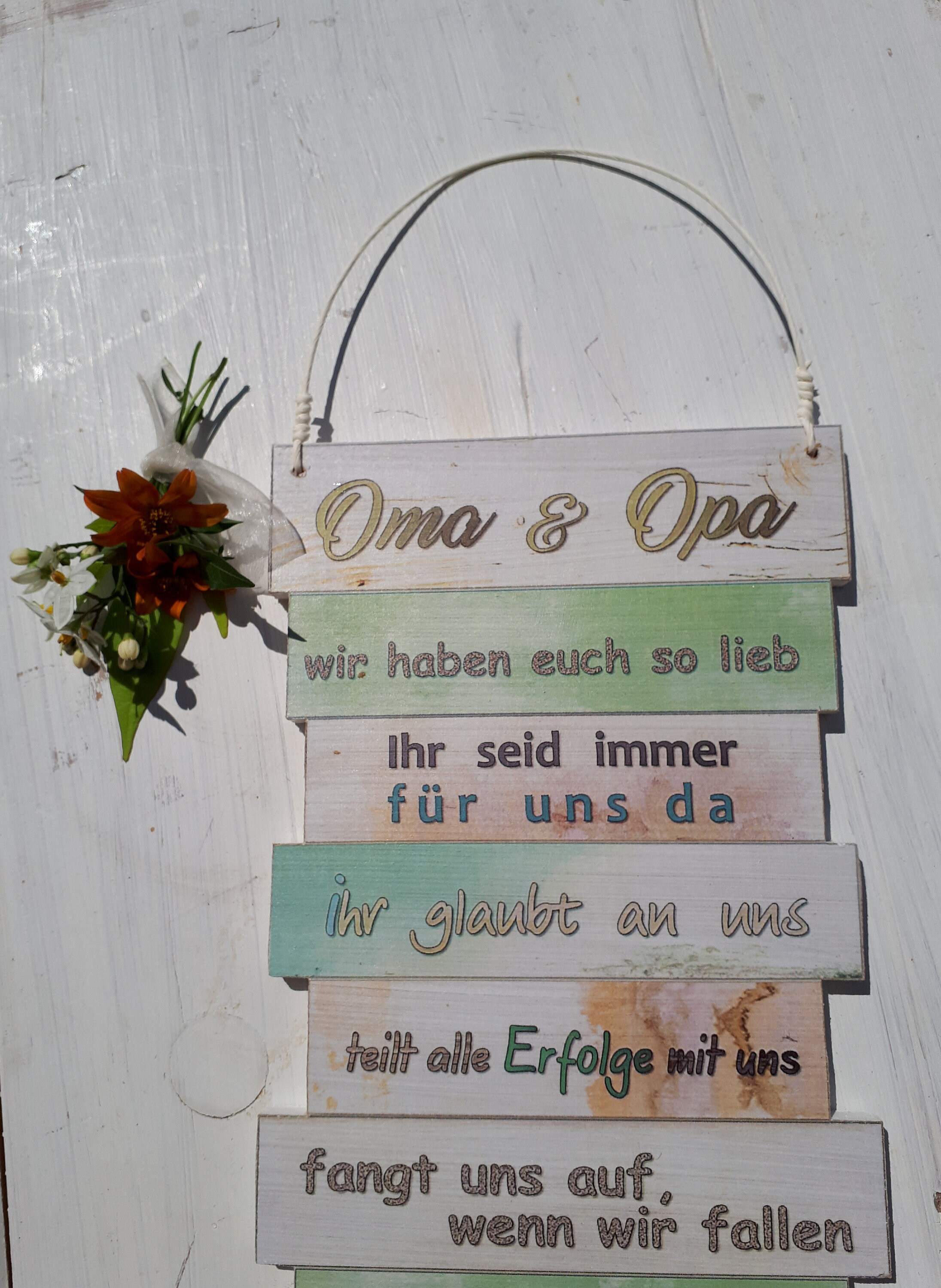 Dekoschild Oma und Opa wir haben euch so lieb Farbe Etsy.de