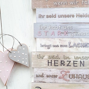 Dekoschild Mama und Papa wir haben euch so lieb Farbe Etsy.de
