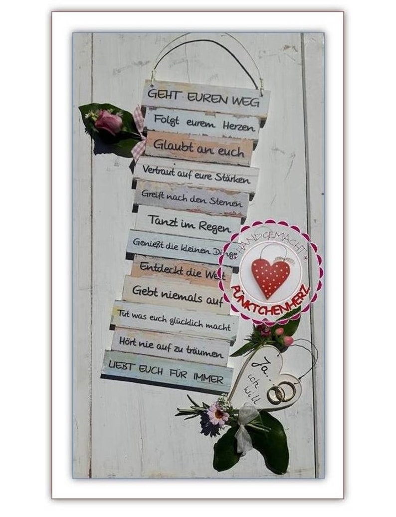 Schild Geht Euren Weg Geschenk Hochzeit zur Hochzeit Boho Brautpaar Hochzeitsgeschenk give-away Trauzeuge Trauzeugin Bild 1