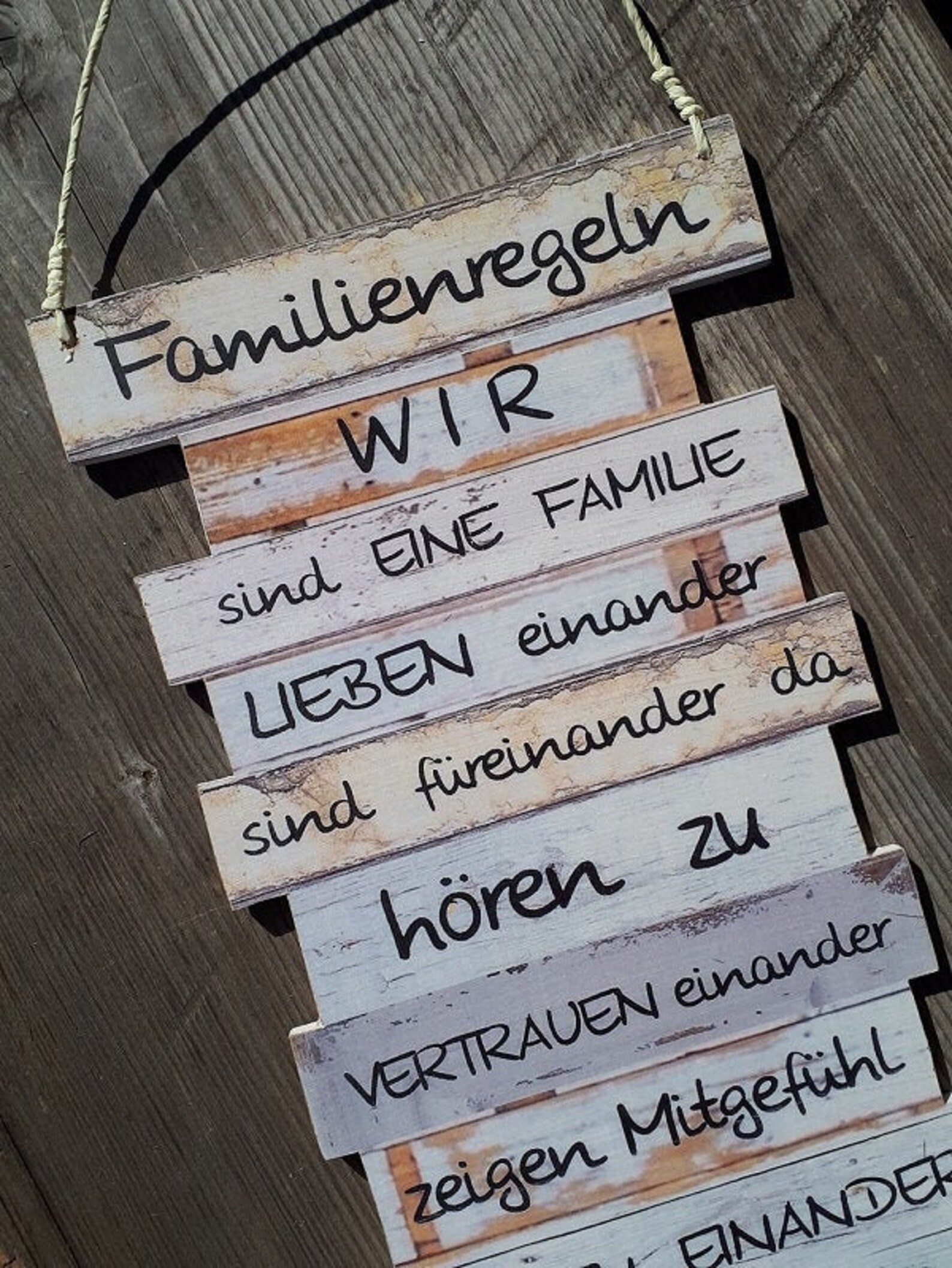 Schild Familienregeln Türschild Dekotafel Dekoschild Etsy.de