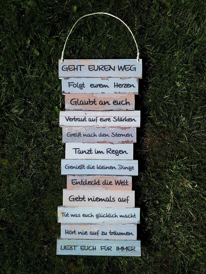 Schild Geht Euren Weg Geschenk Hochzeit zur Hochzeit Boho Brautpaar Hochzeitsgeschenk give-away Trauzeuge Trauzeugin immagine 3