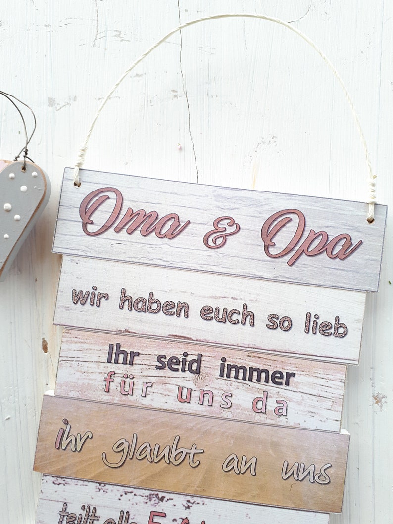 Dekoschild Oma & Opa wir haben euch so lieb Farbe Sahara Etsy