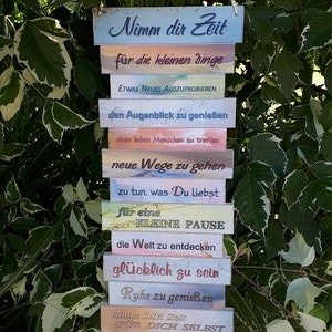 Schild Nimm Dir Zeit Familienregeln Geh Deinen Weg Dekoschild Weihnachtsgeschenk beste Freundin Muttertag Valentinstag immagine 6