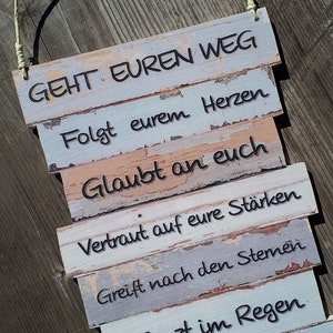 Schild Geht Euren Weg Geschenk Hochzeit zur Hochzeit Boho Brautpaar Hochzeitsgeschenk give-away Trauzeuge Trauzeugin immagine 4