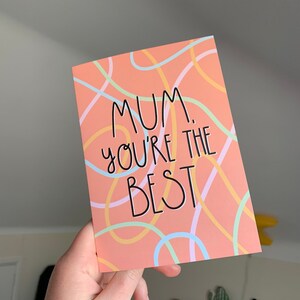 Mama DU bist die Beste! | Muttertag Feier illustrierte Grußkarte