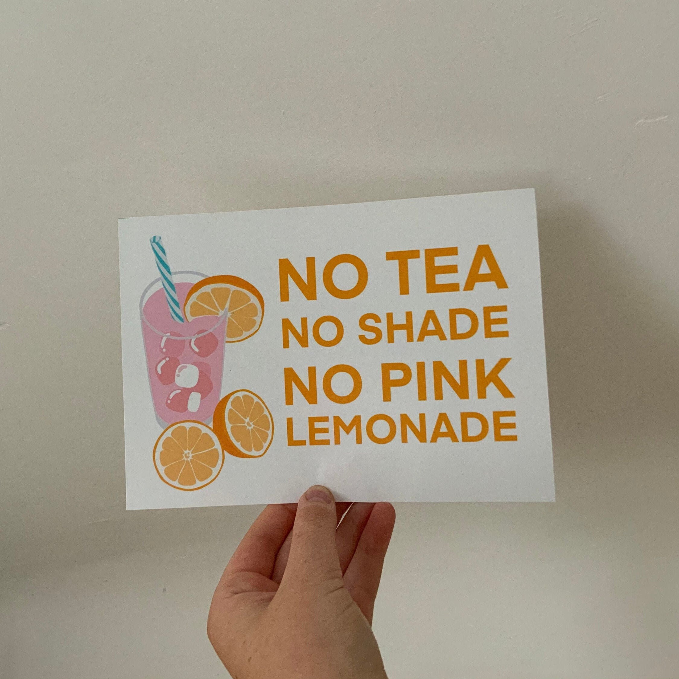 No Tea No Shade No Pink Lemonade Etsy