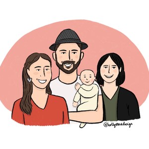 Custom Portrait Cartoon Style | Unique Personal Gift for Friends, Family, or Partner