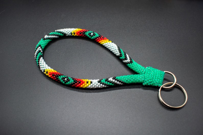 Native american beaded keychain Native beaded lanyards Beaded Etsy