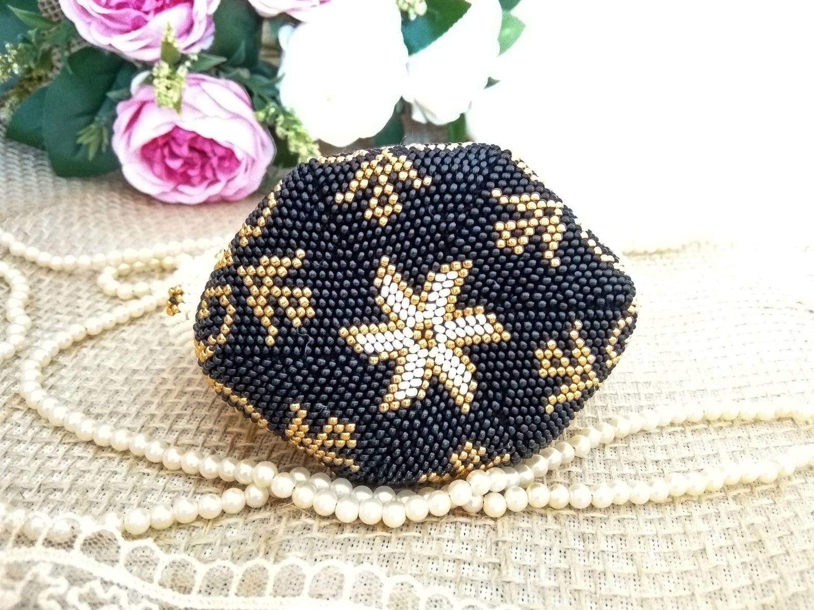 Bead crochet kit Beaded purse kit Kit to make purse Crochet Etsy