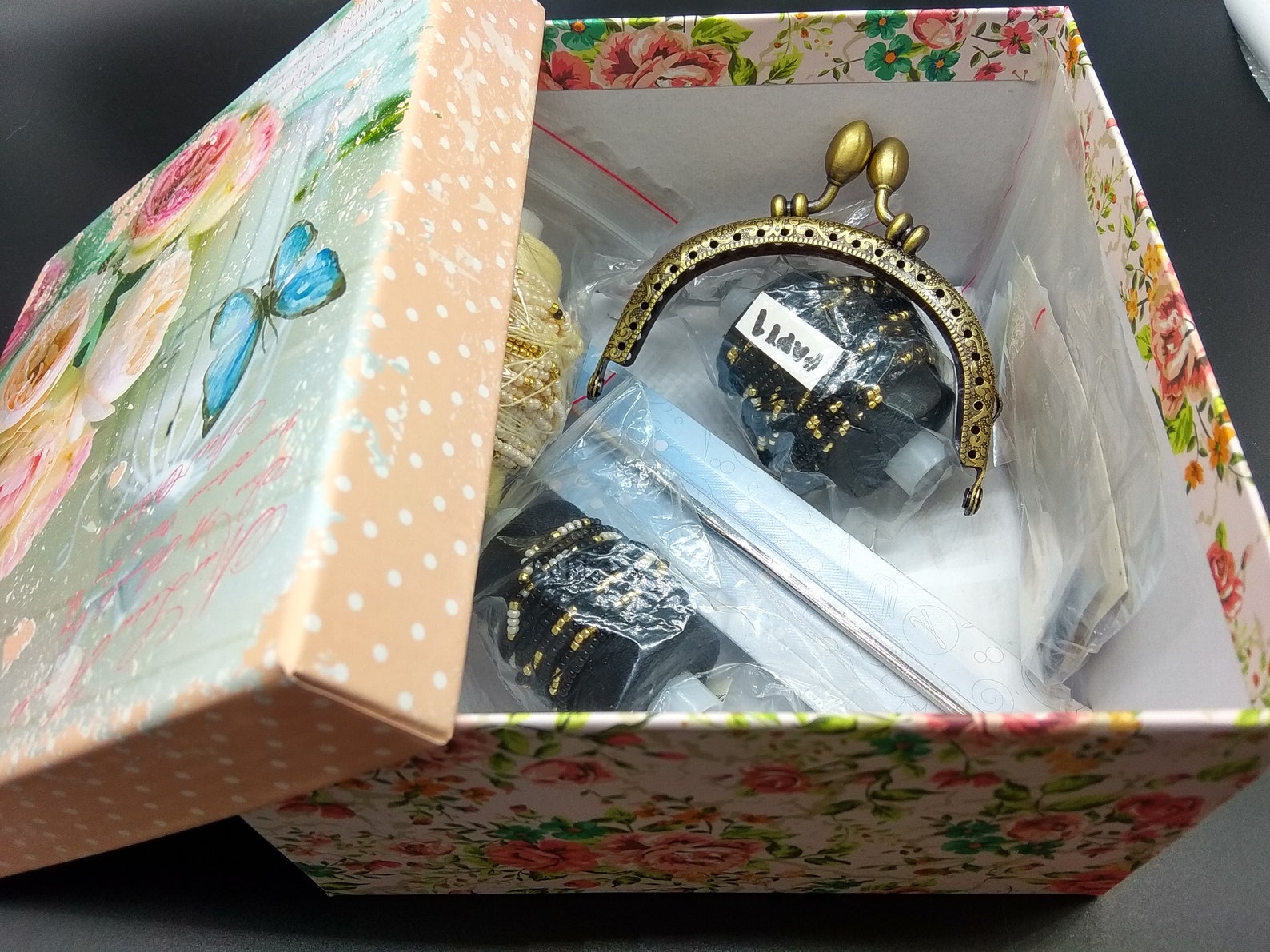 Bead crochet kit Beaded purse kit Kit to make purse Crochet Etsy