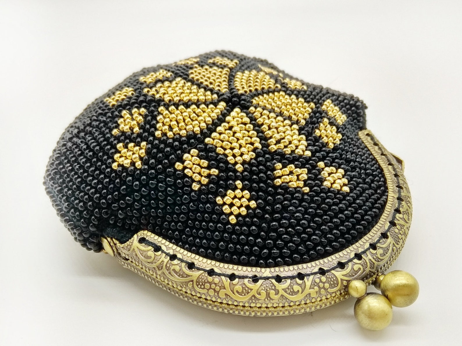 Antique beaded coin purse