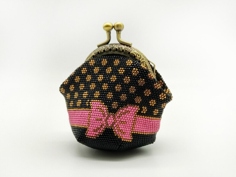 Bead crochet beginner pattern. Beaded coin purse pattern. | Etsy