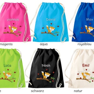 FUCHS 803 BW gym bag with name drawstring bag sports bag backpack gym bag image 2