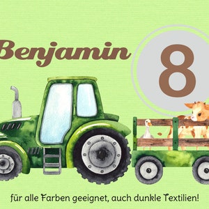 MissRompy | Tractor, (663), Birthday Iron-on Patch, Name, Patch, Number, 3 Sizes, Iron-on, Iron-on Transfer, Iron-on Applique, Iron-on Sticker image 7