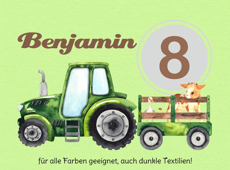 MissRompy | Tractor, (663), Birthday Iron-on Patch, Name, Patch, Number, 3 Sizes, Iron-on, Iron-on Transfer, Iron-on Applique, Iron-on Sticker image 7
