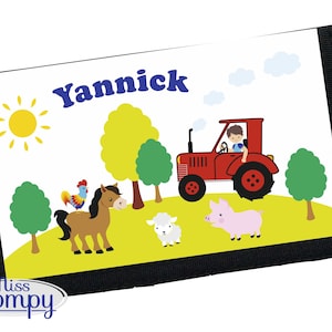 TRAKTOR 871 wallet with name children's wallet Velcro wallet image 1