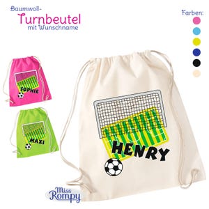 Football, (841) BW, gym bag, with name, personalized, drawstring bag, sports bag, gymsac, or just iron-on image, desired name, goal scorer