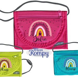 MissRompy Breast bag rainbow 779 with name and safety clasp heart star shoulder bag breast bag viewing window image 1