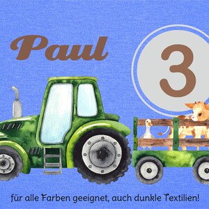 MissRompy | Tractor, (663), Birthday Iron-on Patch, Name, Patch, Number, 3 Sizes, Iron-on, Iron-on Transfer, Iron-on Applique, Iron-on Sticker image 6