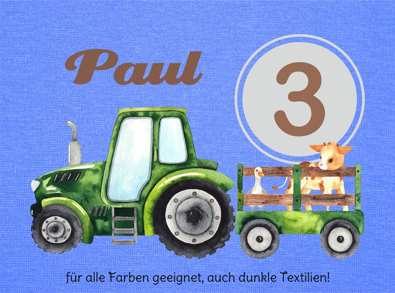MissRompy | Tractor, (663), Birthday Iron-on Patch, Name, Patch, Number, 3 Sizes, Iron-on, Iron-on Transfer, Iron-on Applique, Iron-on Sticker image 6