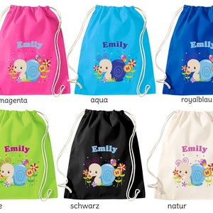 BW gym bag SNAIL 832 name drawstring bag sports bag backpack gym bag image 2