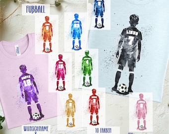 MissRompy | Fußballer, (881), Name, Zahl, Wunschname, zum Aufbügeln, Bügelbild, Geburtstagszahl, Aufbügler, Applikation, Bügelsticker