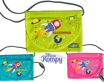 MissRompy | Breast bag rocket (837) with name and safety lock astronaut shoulder bag breast bag viewing window
