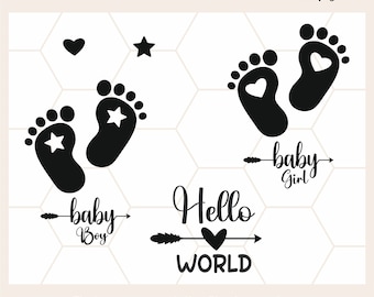 MissRompy | Baby feet (016) | Download | Plotter File Svg Png Pdf Dxf Eps Hand Drawn Ballerina Clipart Vinyl Line Art Cut Vector