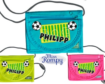 MissRompy | Chest bag football (841) with name and safety clasp shoulder bag breast bag viewing window