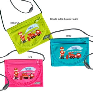 MissRompy Brustbeutel Feuerwehr 834 mit Name und Sicherheitsverschluss Umhängebeutel breast bag Sichtfenster Bild 2