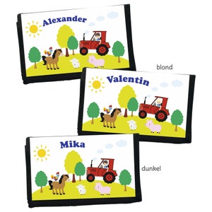 TRAKTOR 871 wallet with name children's wallet Velcro wallet image 2