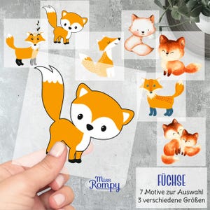 Peut inclure: Sept illustrations de renards dans différentes poses, dont un renard à la queue touffue, un renard à la queue recourbée et un renard à la queue recourbée avec un cœur sur la poitrine. Les illustrations sont dans un style aquarelle et sont parfaites pour les projets d'artisanat.