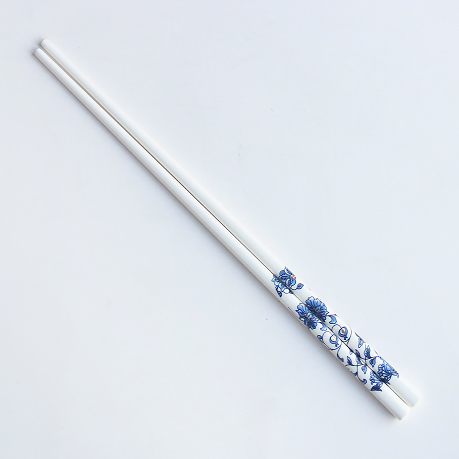 2 pair of ceramic chopstick Chinese Ceramic chopstick white Etsy